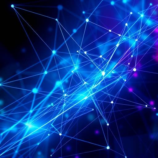 An abstract, vibrant graphic art piece depicting interwoven streams of light and geometric shapes in shades of blue, green, and purple, suggesting interconnectedness, growth, and innovative synergy within the digital realm, representing the forward-looking vision of the attention economy in gaming.